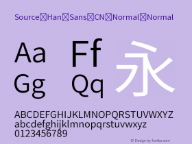 Source Han Sans CN Normal Version 1.000;PS 1;hotconv 1 Font Sample