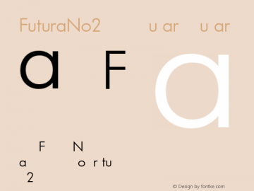 FuturaNo2D W03 Regular Version 1.10 Font Sample