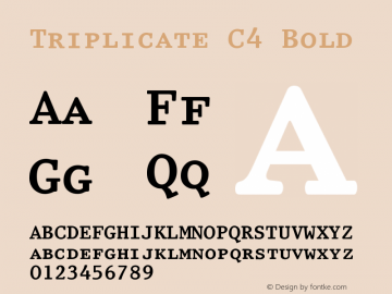 Triplicate C4 Bold 1.189 Font Sample