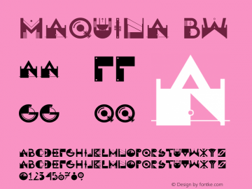 Maquina BW Version 1.000 Font Sample