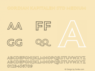 f3e69e2f009a0518 - subset of Gordian Kapi Std Med Version 1.0; 2017 Font Sample