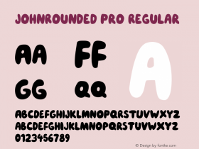 JohnRounded Pro Regular Version 1.000 Font Sample