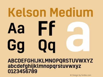 Kelson Medium Version 1.000图片样张