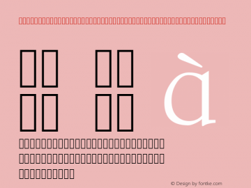 STSongStd-Light-Acro-Alphabetic Version 1.0图片样张