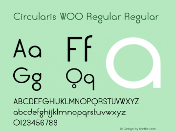Circularis W00 Regular Version 1.00 Font Sample