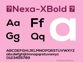 ☞Nexa-XBold Version 1.000;PS 001.000;hotconv 1.0.88;makeotf.lib2.5.64775;com.myfonts.font-fabric.nexa.xbold.wfkit2.iF1U Font Sample