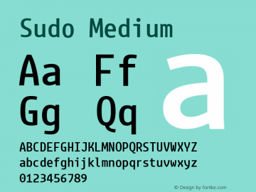 Sudo Medium Version 0.034 Font Sample