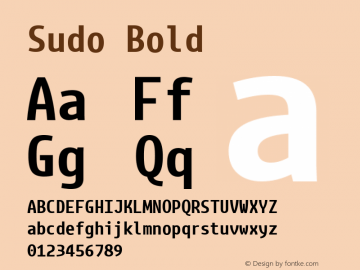 Sudo Bold Version 0.034图片样张