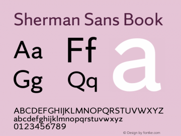 Sherman Sans Book Book 1.300 Font Sample