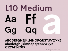 L10 Medium Version 2.000 Font Sample