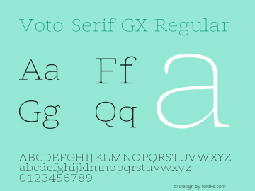 Voto Serif GX Version 91.903图片样张