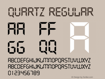 Quartz Regular Altsys Fontographer 3.5  4/13/93图片样张
