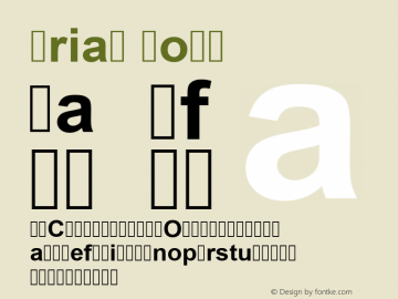 Arial Bold Version 6.98 Font Sample