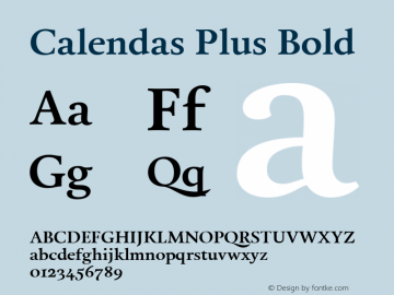 Calendas Plus Bold Version 001.001图片样张