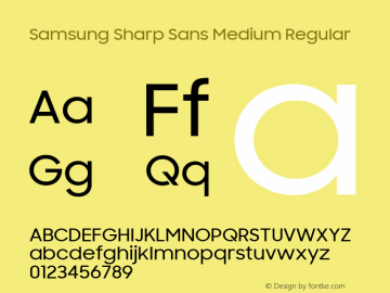 Samsung Sharp Sans Medium Regular 1.000图片样张