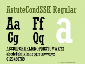 AstuteCondSSK Regular Altsys Metamorphosis:11/14/94 Font Sample