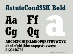 AstuteCondSSK Bold Macromedia Fontographer 4.1 7/25/95 Font Sample