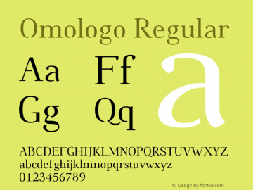 Omologo 001.010 Font Sample