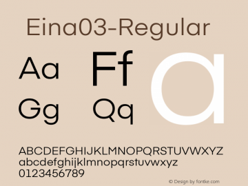 ☞Eina03-Regular Version 1.000;com.myfonts.textaxis.eina.03-regular.wfkit2.iLBn Font Sample