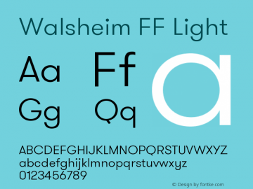 WalsheimFFLight Regular Version 1.001图片样张