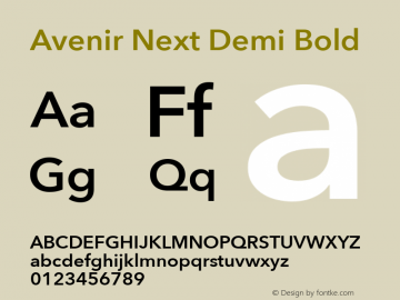 Avenir Next Demi Bold 13.0d1e10图片样张
