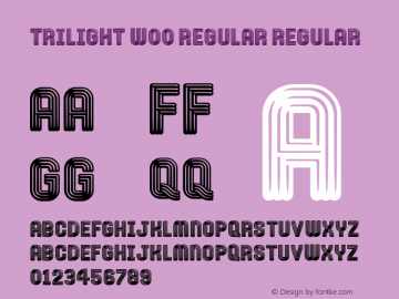 Trilight W00 Regular Version 1.00 Font Sample