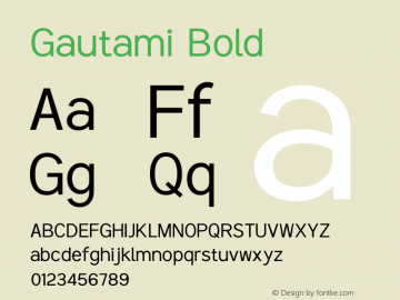 Gautami-Bold Version 5.90图片样张