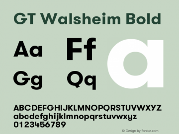 GT Walsheim Bold Version 3.001图片样张