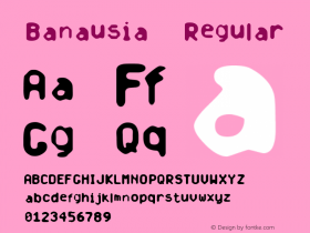 Banausia Regular Version 1.00 Font Sample