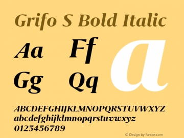 GrifoS Version 1.0 Font Sample