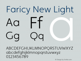 Faricy New Lt Regular Version 2.000 Font Sample