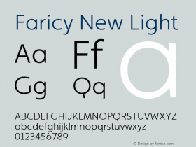 Faricy New Lt Regular Version 2.000图片样张