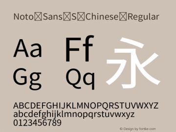 Noto Sans S Chinese Regular Version 1.000;PS 1;hotconv 1.0.78;makeotf.lib2.5.61930图片样张