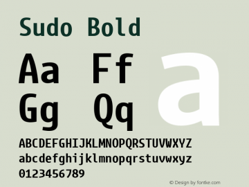 Sudo Bold Version 0.034 Font Sample