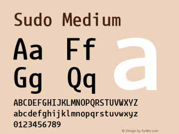 Sudo Medium Version 0.034 Font Sample