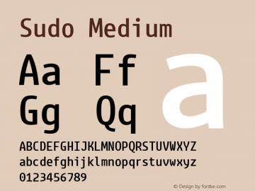 Sudo Medium Version 0.034 Font Sample