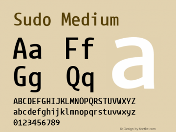 Sudo Medium Version 0.034 Font Sample