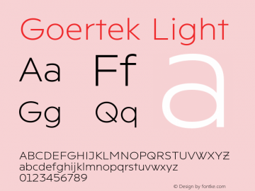 Goertek Light Version 1.000;PS 001.000;hotconv 1.0.88;makeotf.lib2.5.64775 Font Sample