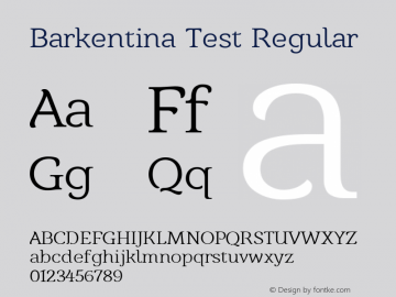 Barkentina Test Font,Barkentina 1 Regular Font,Barkentina 1 Font.