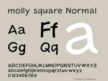 molly square Normal Macromedia Fontographer 4.1.3 3/2/98图片样张