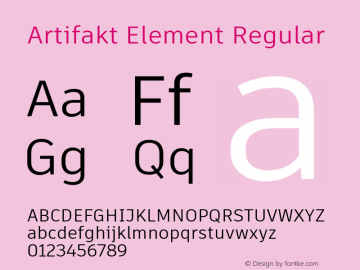 ArtifaktElement-Regular Version 2.201图片样张