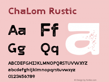 ChaLom-Rustic Template Version 1.001 Font Sample