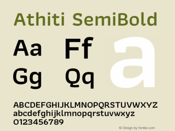 Athiti SemiBold Regular Version 1.002;PS 001.002;hotconv 1.0.88;makeotf.lib2.5.64775 Font Sample