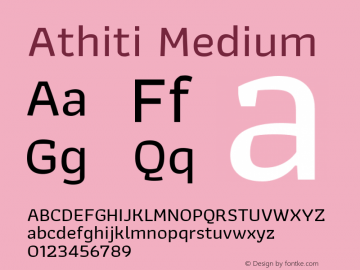 Athiti Medium Regular Version 1.002;PS 001.002;hotconv 1.0.88;makeotf.lib2.5.64775 Font Sample
