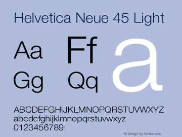 HelveticaNeue-Light OTF 1.0;PS 001.002;Core 1.0.22 Font Sample