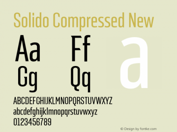 Solido Compressed New Regular Version 1.000;PS 001.001;hotconv 1.0.56图片样张