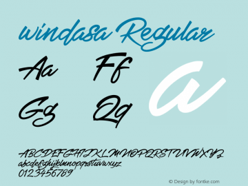 windasa Version 1.000;PS 001.001;hotconv 1.0.56 Font Sample