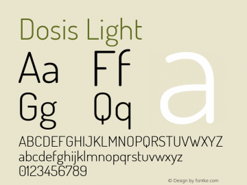 Dosis Light Version 1.007图片样张