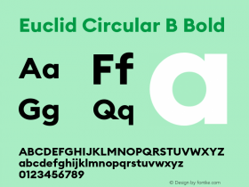 EuclidCircularB-Bold Version 3.1 | wf-rip DC20180710图片样张