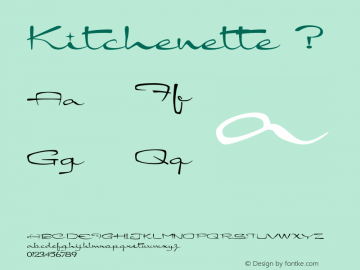 Kitchenette 001.001;com.myfonts.easy.fontdiner.kitchenette.regular.wfkit2.version.3uGb图片样张